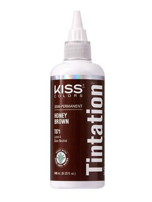 KISS COLORS Tintation Semi-Permanent Hair Color-T871 - Honey Brown 5oz (S5)