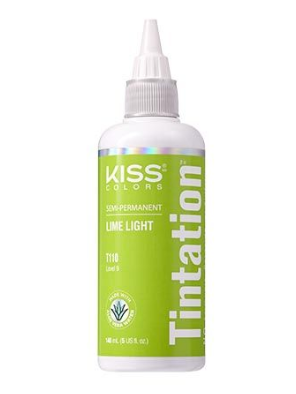 KISS COLORS Tintation Semi-Permanent Hair Color-T110 - Lime Light 5oz (S5)