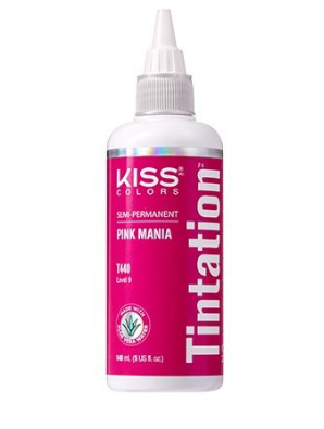 KISS COLORS Tintation Semi-Permanent Hair Color-T440 - Pink Mania 5oz (S7)