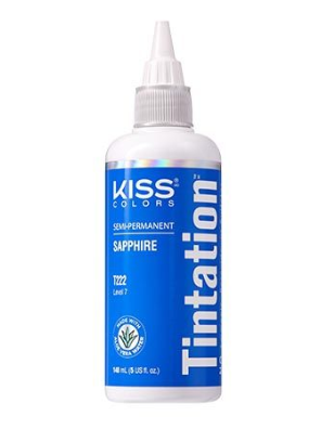 KISS COLORS Tintation Semi-Permanent Hair Color-T222 - Sapphire 5oz (S7)