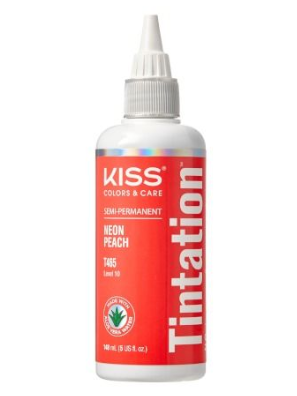 KISS COLORS Tintation Semi-Permanent Hair Color-T465 - Neon Peach 5oz