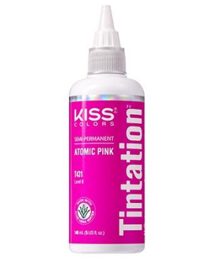 KISS COLORS Tintation Semi-Permanent Hair Color-T431 - Atomic Pink 5oz (S7)