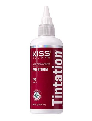KISS COLORS Tintation Semi-Permanent Hair Color-T542 - Red Storm 5oz (S6)