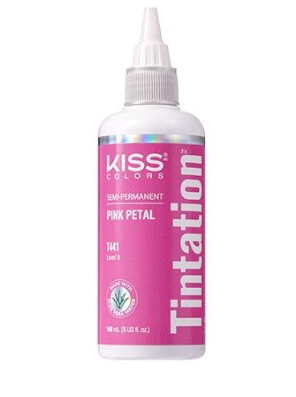 KISS COLORS Tintation Semi-Permanent Hair Color-T441 - Pink Petal 5oz (S6)