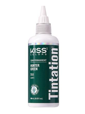 KISS COLORS Tintation Semi-Permanent Hair Color-T111 - Hunter Green 5oz (S6)