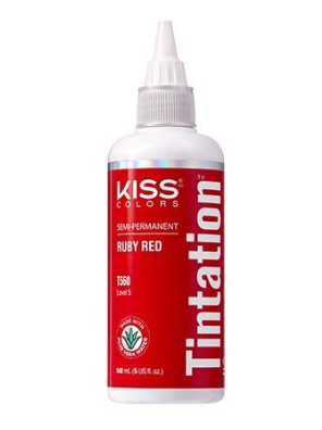 KISS COLORS Tintation Semi-Permanent Hair Color-T560 - Ruby Red 5oz (S5)