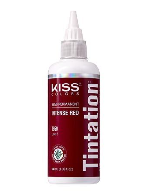 KISS COLORS Tintation Semi-Permanent Hair Color-T550 - Intense Red 5oz (S6)