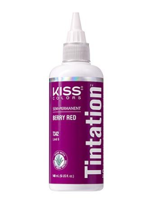 KISS COLORS Tintation Semi-Permanent Hair Color-T342 - Berry Red 5oz (S7)