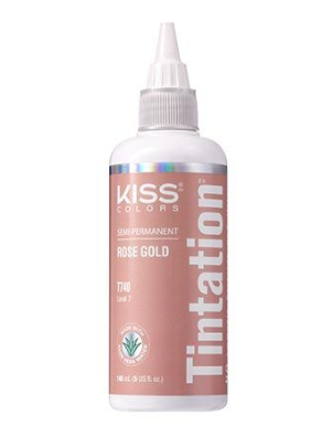 KISS COLORS Tintation Semi-Permanent Hair Color-T740 - Rose Gold 5oz (S7)
