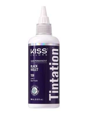 KISS COLORS Tintation Semi-Permanent Hair Color-T930 - Black Violet 5oz (S6)