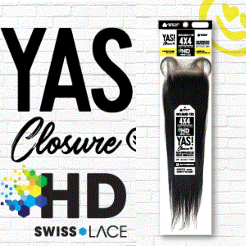 100% Unprocessed Virgin Human Hair 4"X4" HD Swiss Lace Closure 12" -Straight