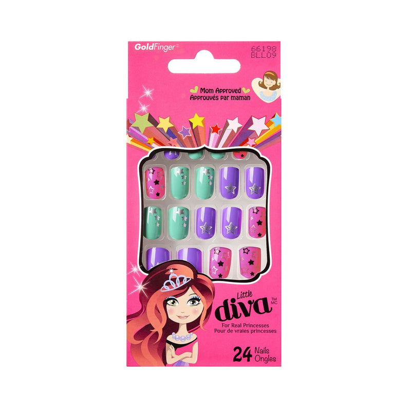 GF LITTLE DIVA STICKER NAILS-FUNNY FACE-Bll09