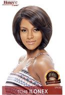 Peluca Vanessa Honey, mezcla de cabello humano brasileño, frontal de encaje suizo lateral C, TCHB ILONEX 
