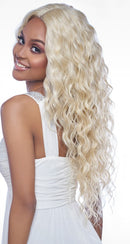 Peluca Harlem125 de cabello sintético con frontal de encaje, encaje suizo, raya profunda de 6 pulgadas LSD62 (01) 