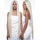 Peluca frontal de encaje suizo - Raya al centro profunda de 15 cm, extralarga, lisa, 107 cm - LSD90 