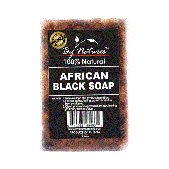 100% Natural african black soap 7oz -Original (B00053)