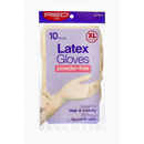 Guantes de látex rojos sin polvo, talla XL, paquete de 10