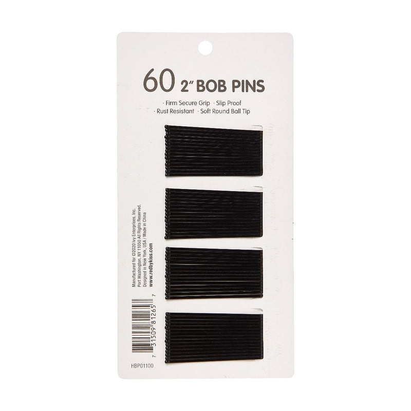 RED BOB PINS 2" 60CT Black HBP01 (65)
