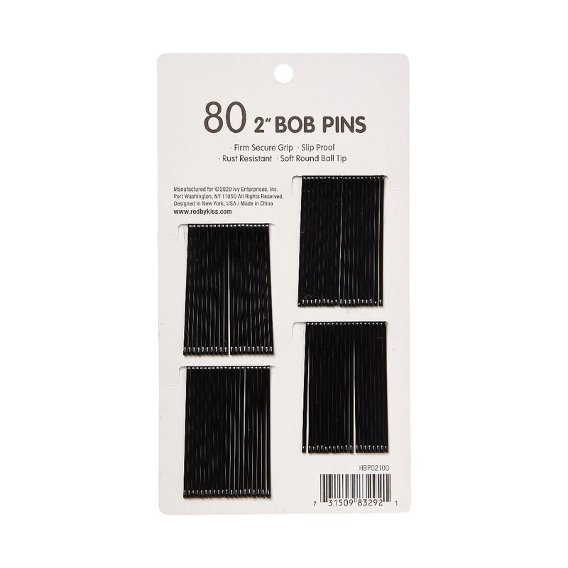 RED BOB PINS 2" 80CT Black HBP02