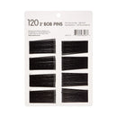 Horquillas rojas para el pelo corto de 2 pulgadas, 120 unidades, negras HBP03