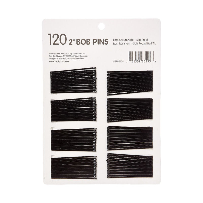 RED BOB PINS 2" 120CT Black HBP03