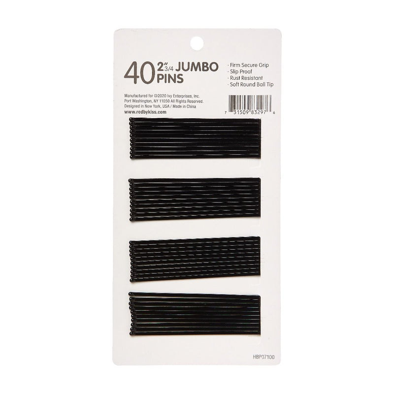 RED JUMBO PINS 2 3/4"40CT Black HBP07