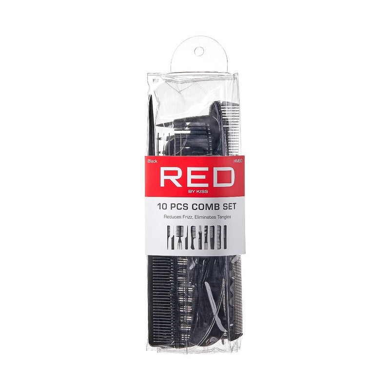 RED 10PCS SET COMB (BLACK)