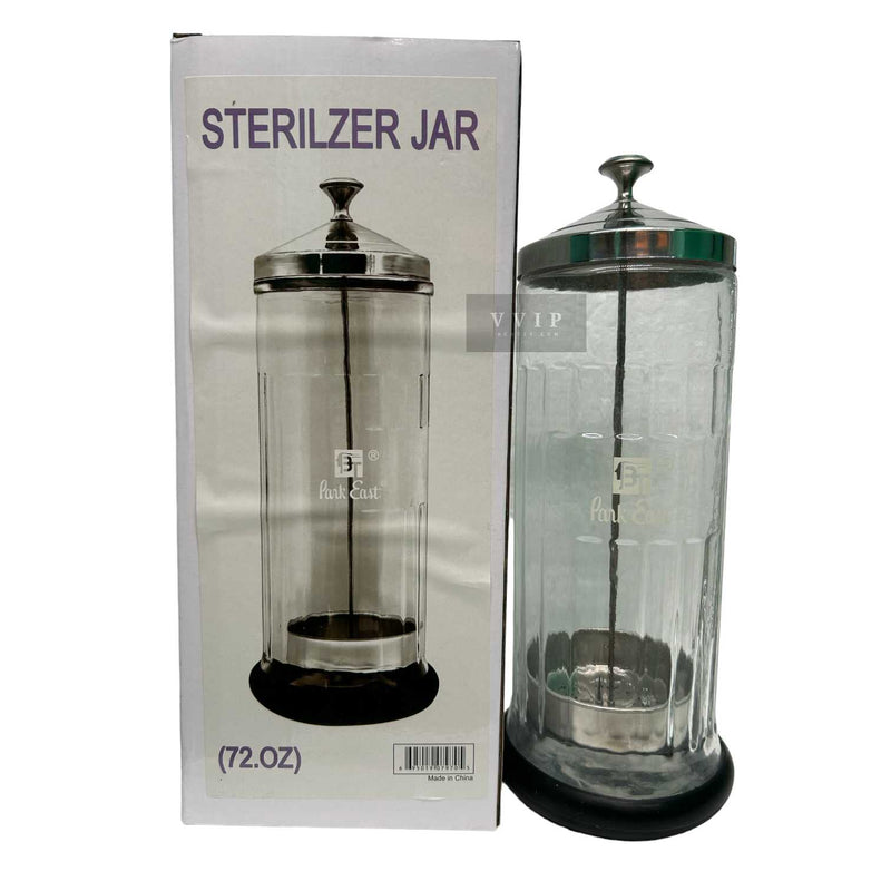 Sterilizer Jar Big Size - Glass Sterilizer Jar with Lid - 11" tall, 72 fl oz